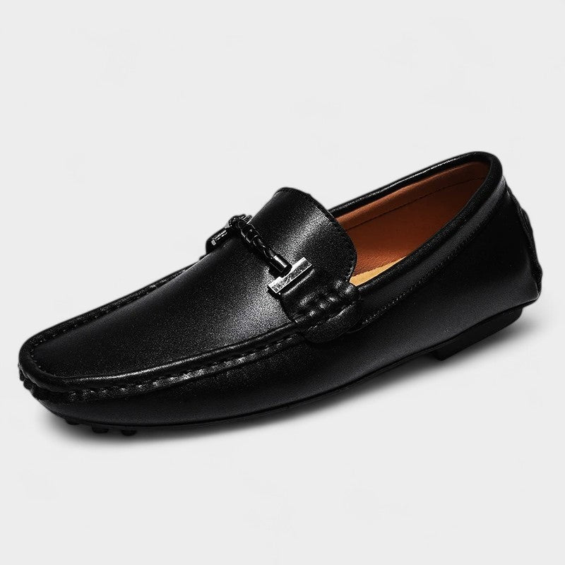 Moccasin Loafers | Black Slip-On Design with Anti-Slip Outsole | Versatile Footwear for Women