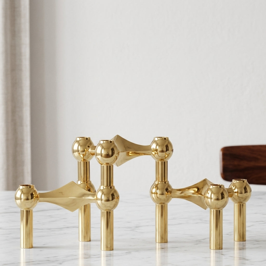 Abstract Style Candle Holder Set