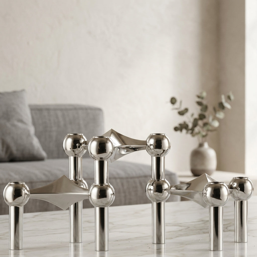Abstract Style Candle Holder Set