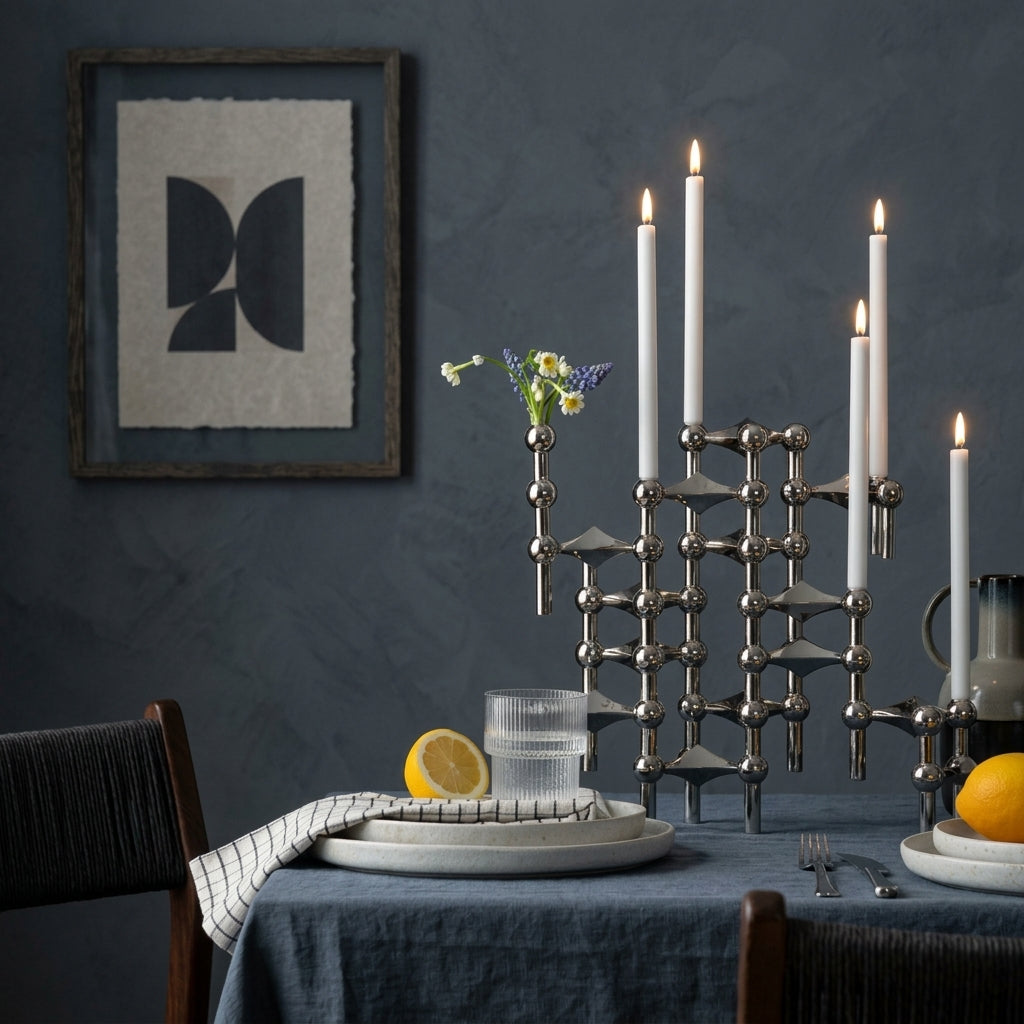 Abstract Style Candle Holder Set