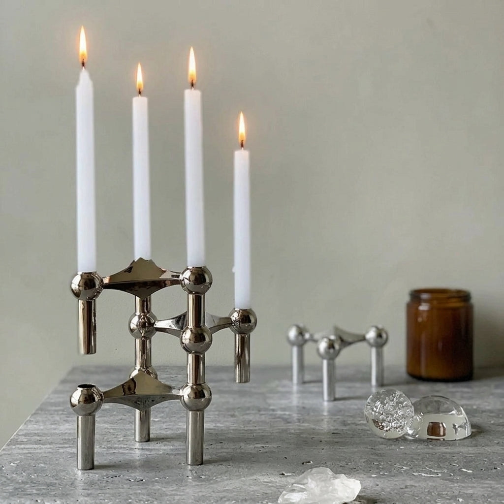 Abstract Style Candle Holder Set