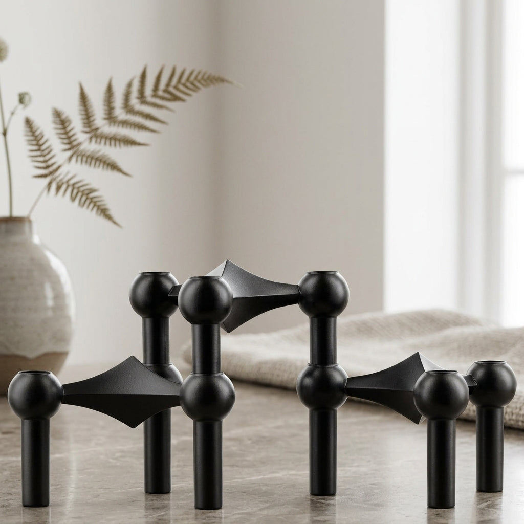 Abstract Style Candle Holder Set