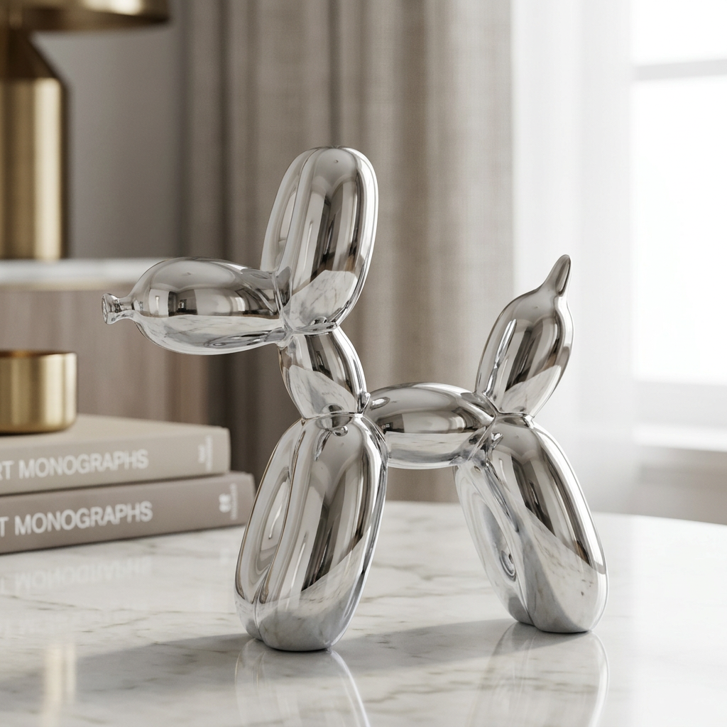 Whimsical Home Decor Shiny Resin Balloon Dog