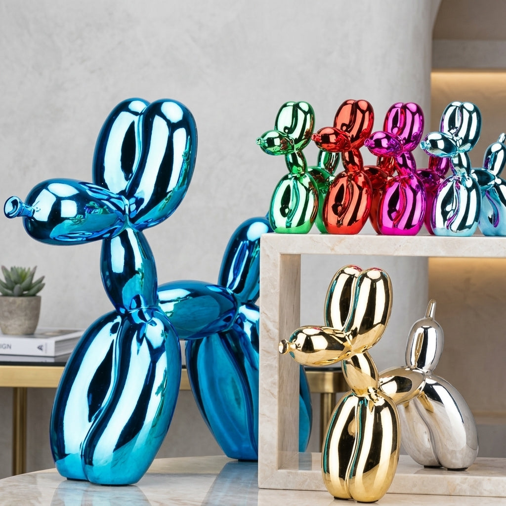 Whimsical Home Decor Shiny Resin Balloon Dog