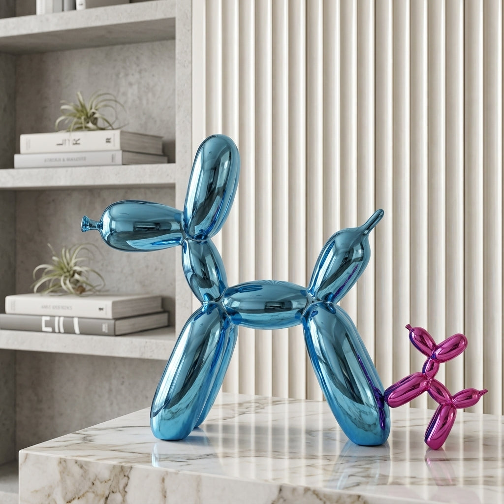 Whimsical Home Decor Shiny Resin Balloon Dog
