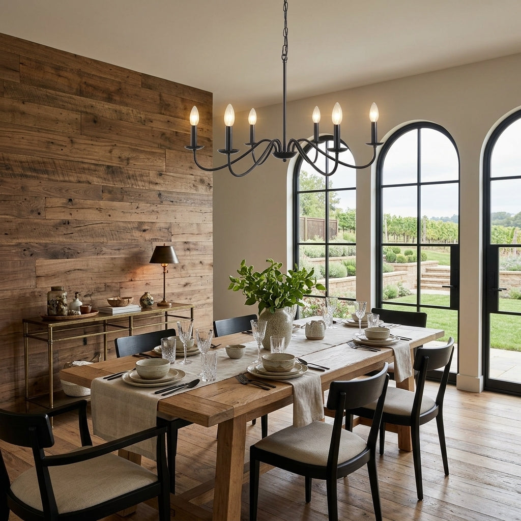 Elegant Black Chandelier Light