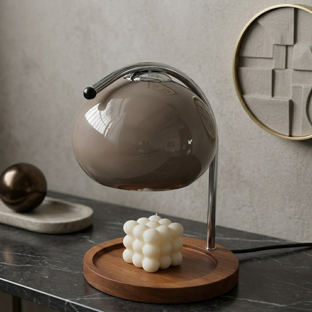 Elegant Glass Candle Warmer Lamp with Dimmable Retro Glow for Cozy Ambiance