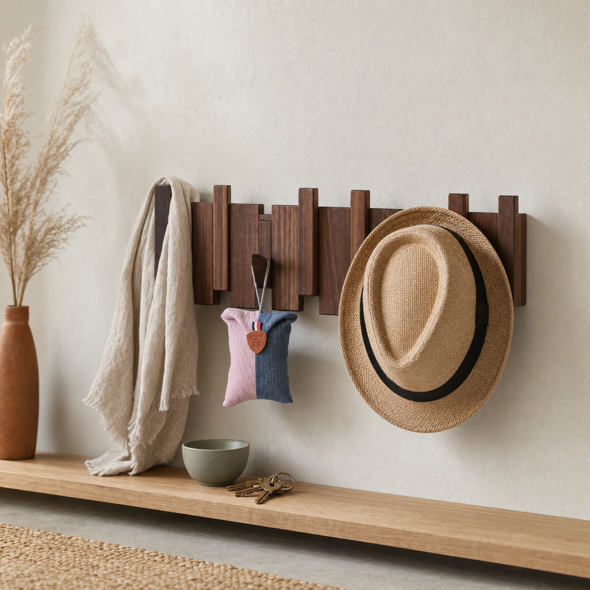 Elegant Wooden Coat Rack