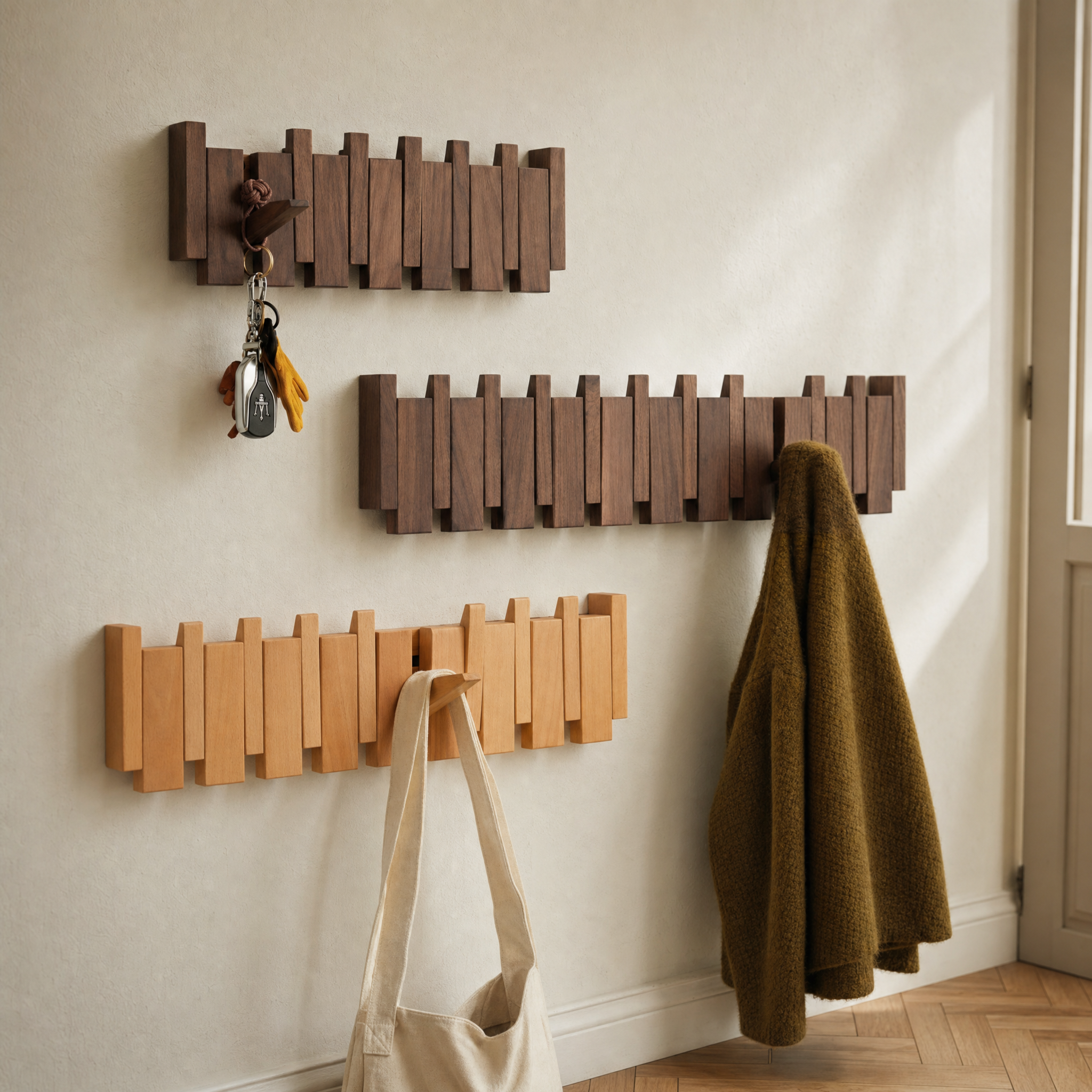 Elegant Wooden Coat Rack