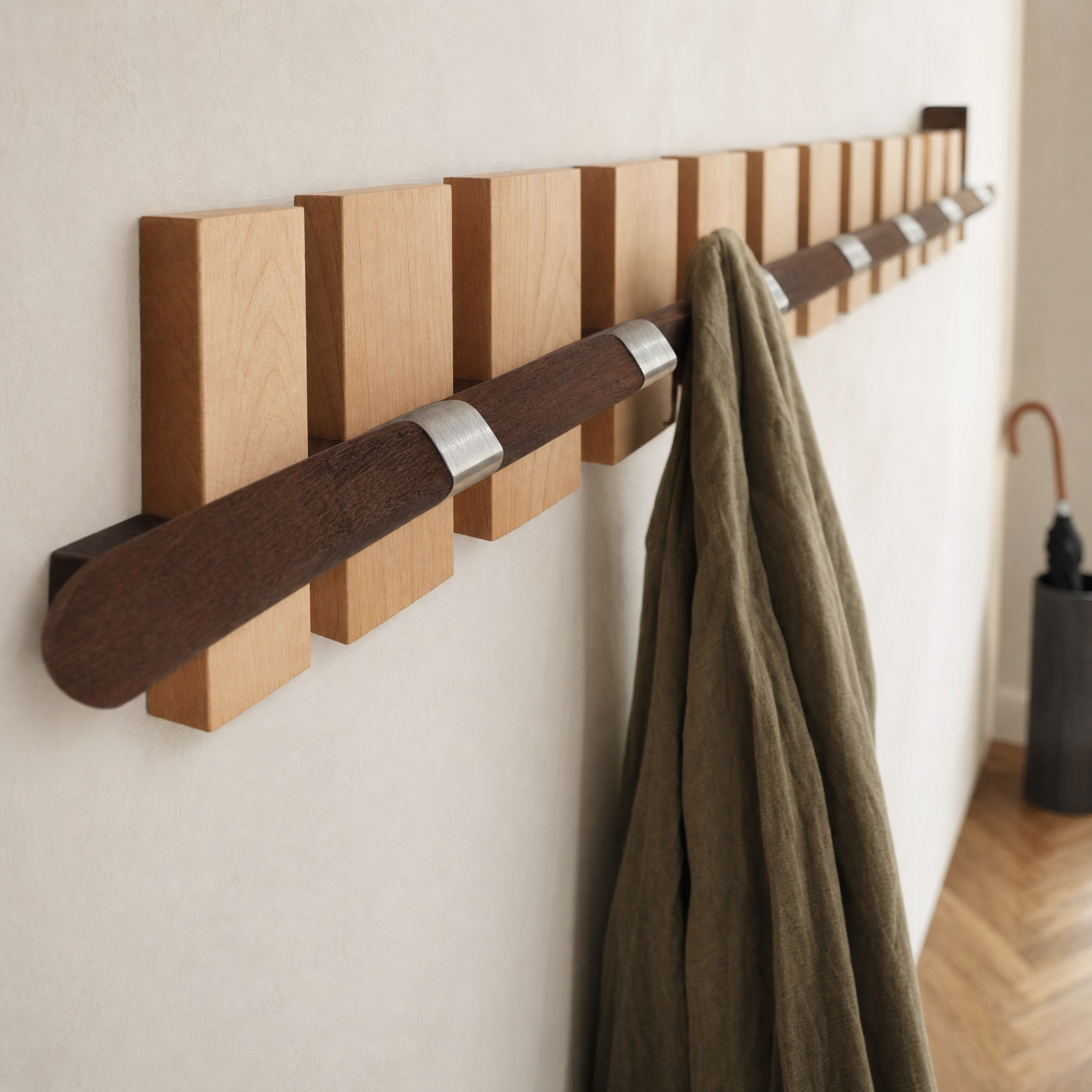 Elegant Wooden Coat Rack