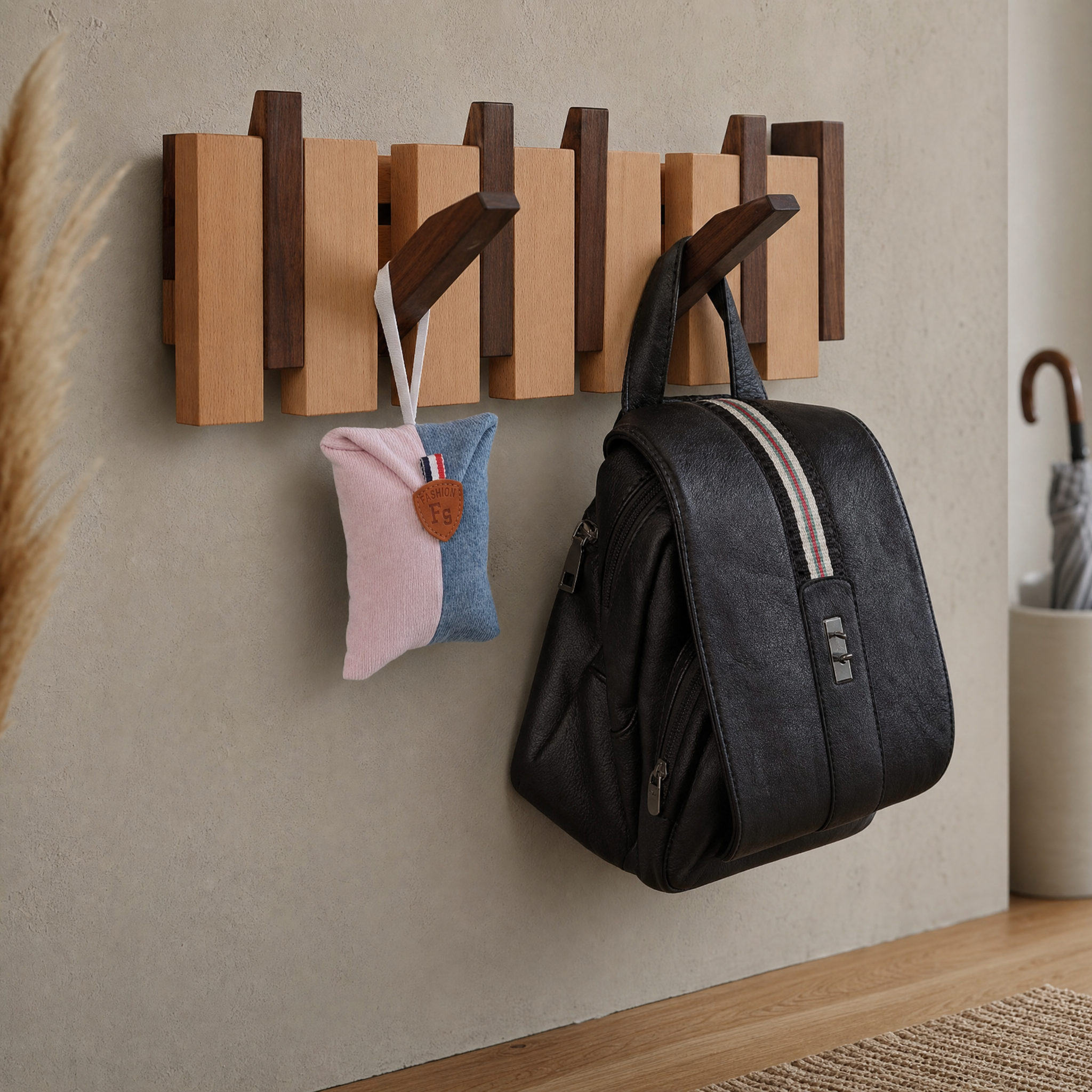 Elegant Wooden Coat Rack