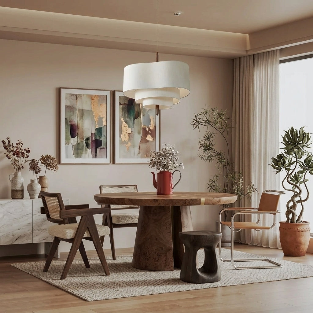 Elegant Fabric Chandelier Light