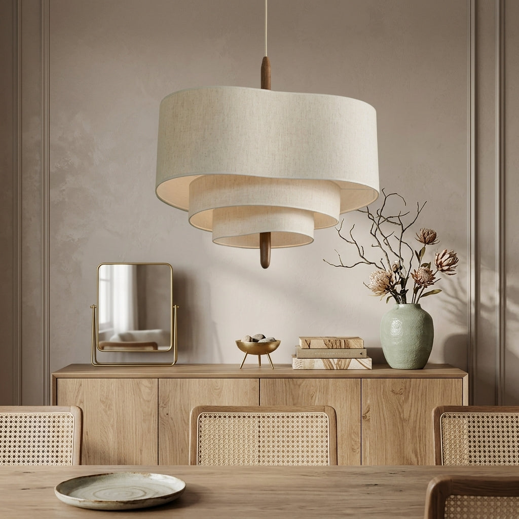 Elegant Fabric Chandelier Light