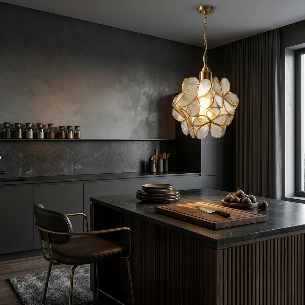 Nordic Floral Glass Pendant Light