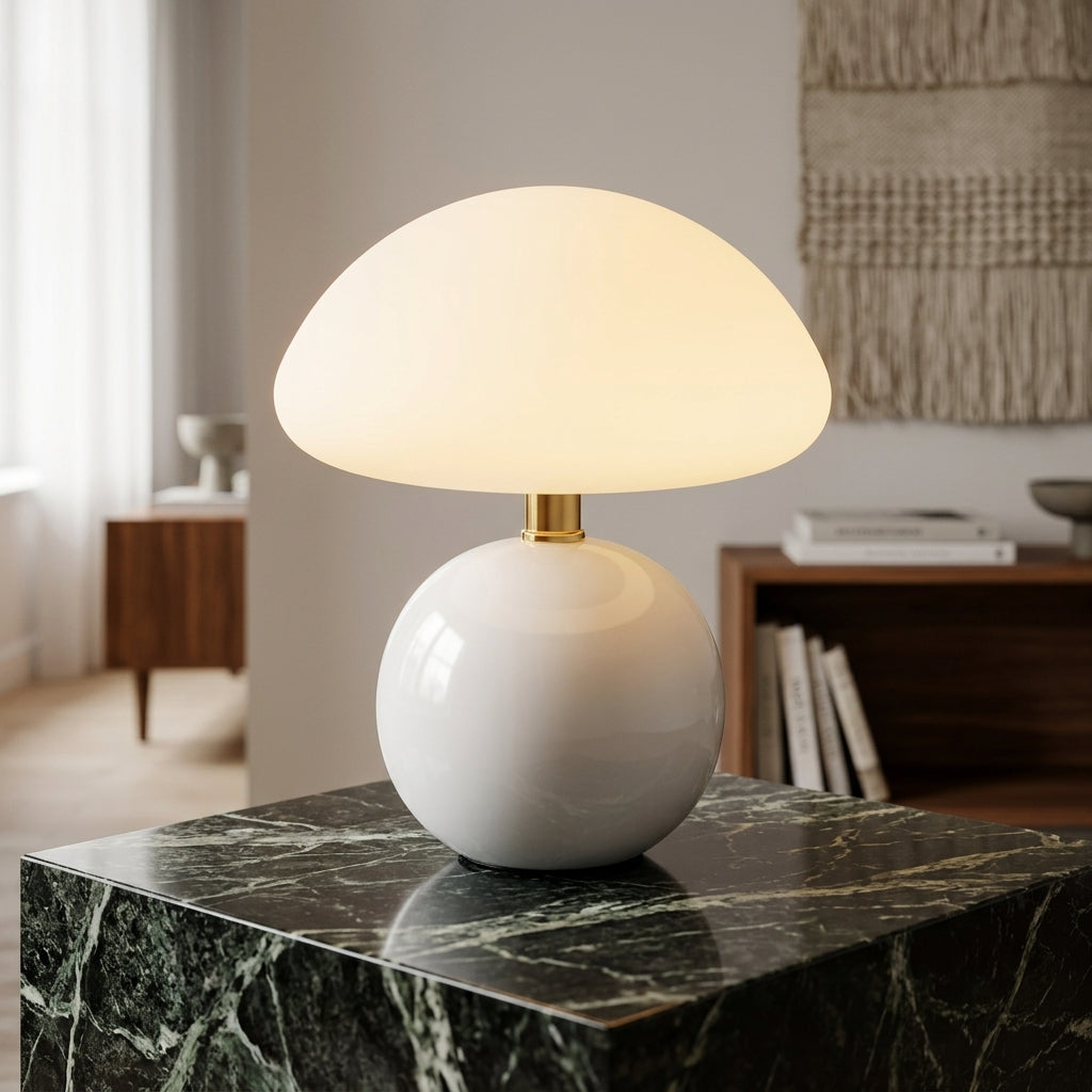 Elegant French Cream Table Lamp