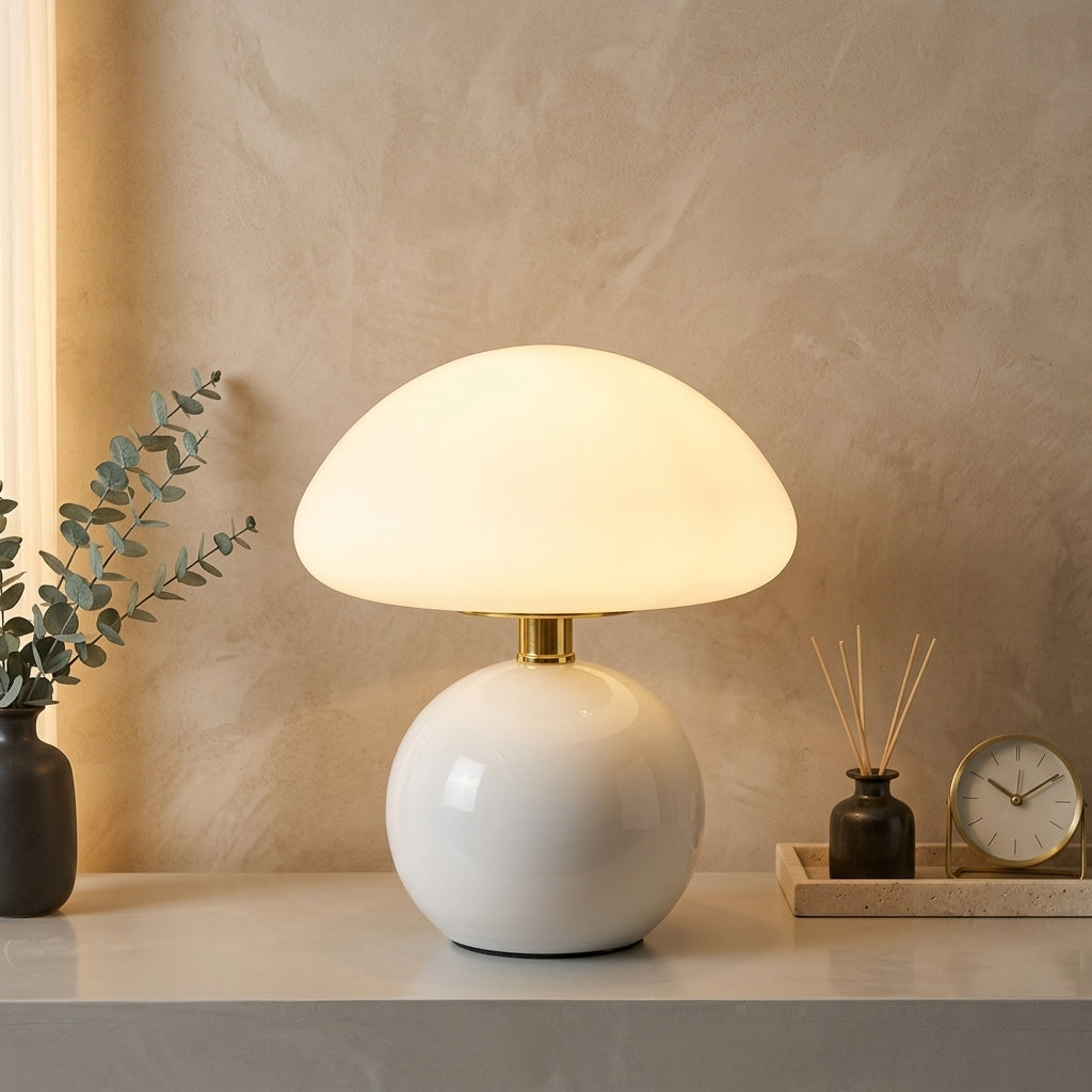 Elegant French Cream Table Lamp