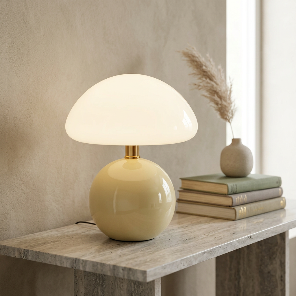 Elegant French Cream Table Lamp
