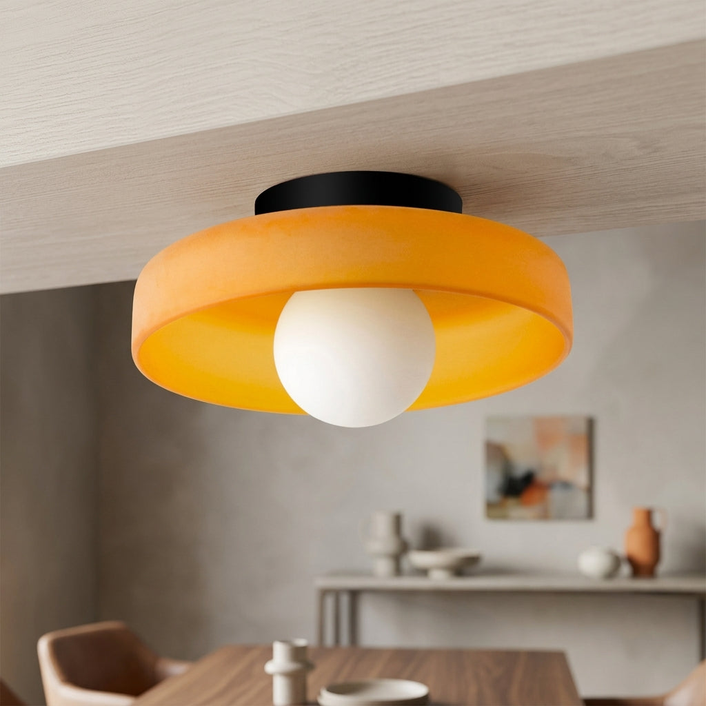 Modern Glass Flush Mount Ceiling Light