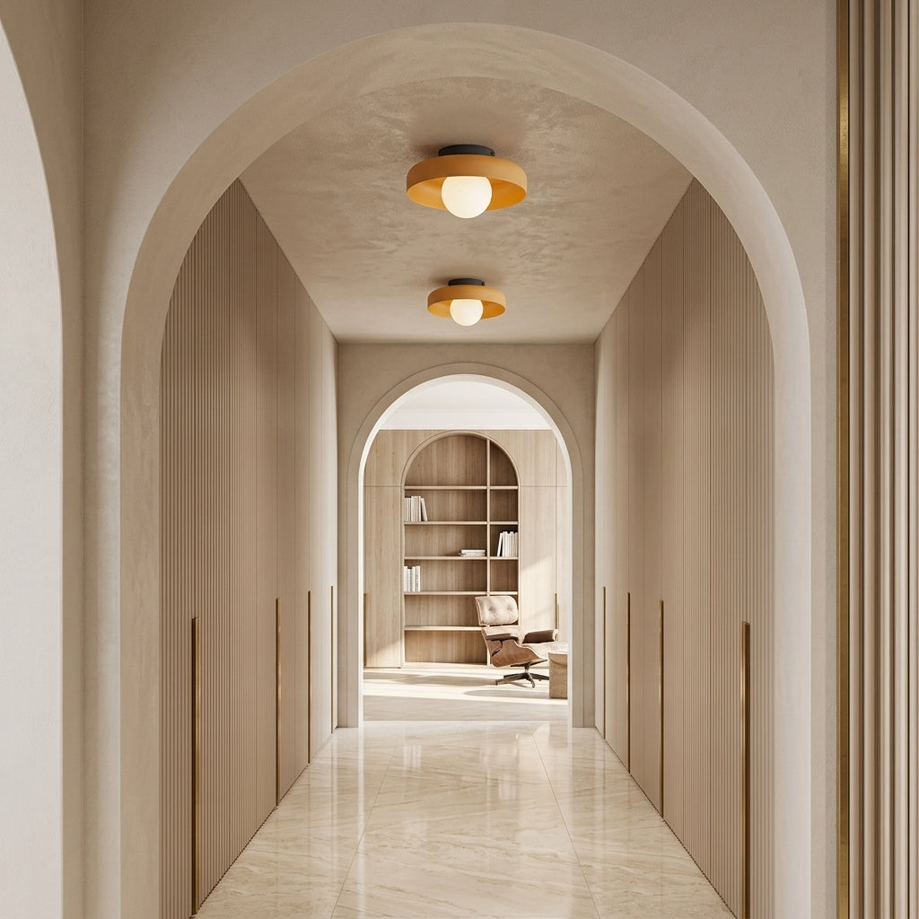 Modern Glass Flush Mount Ceiling Light