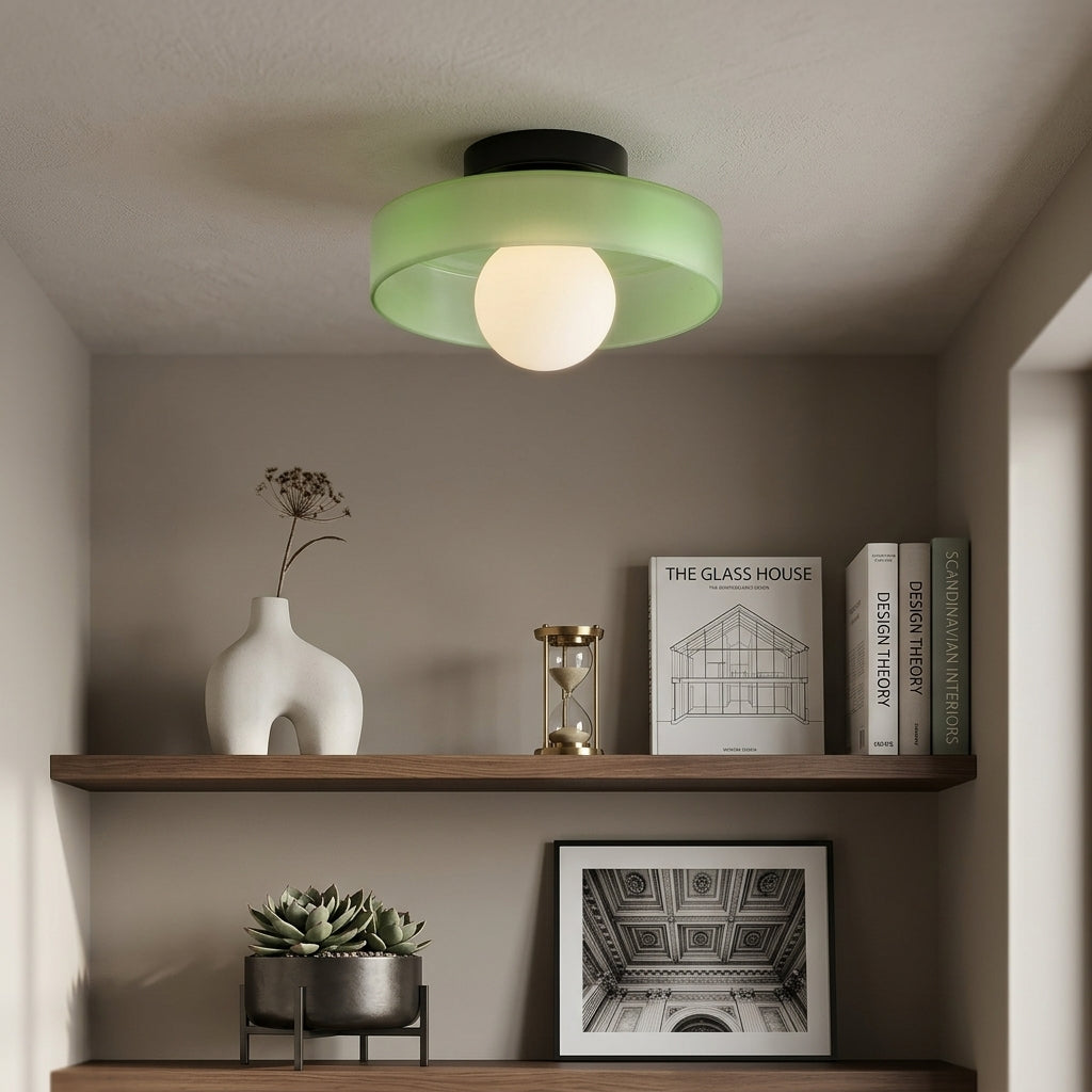 Modern Glass Flush Mount Ceiling Light