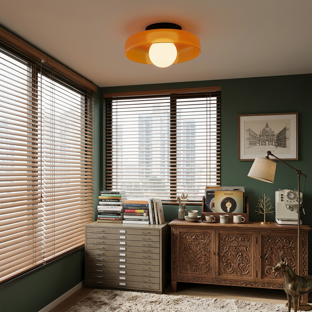Modern Glass Flush Mount Ceiling Light