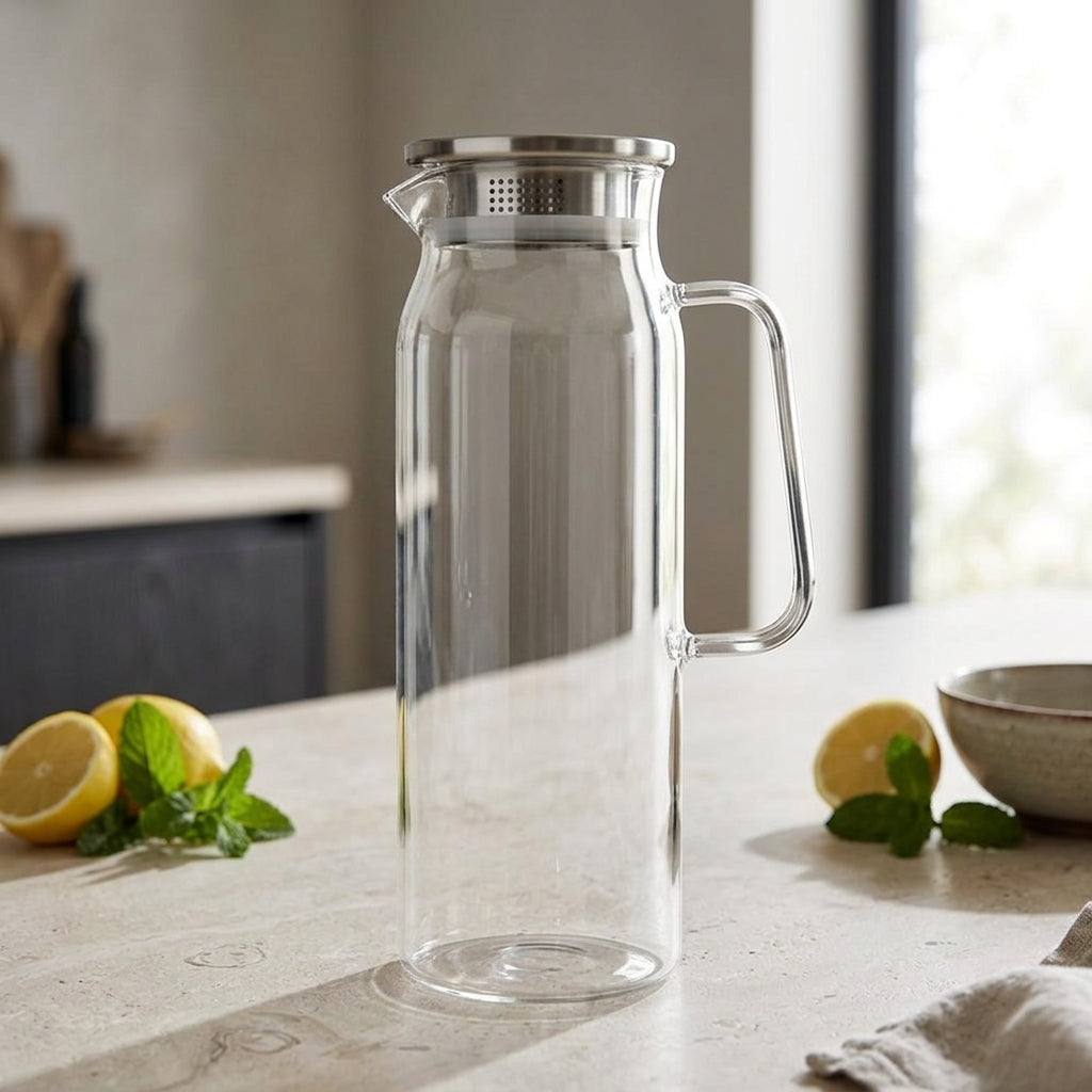 Elegant Glass Water Pitcher