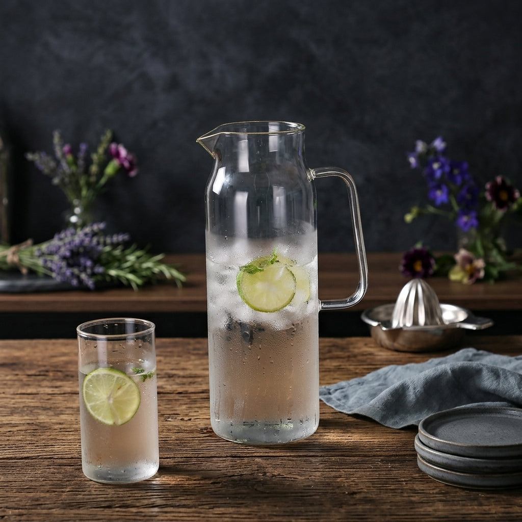 Elegant Glass Water Pitcher
