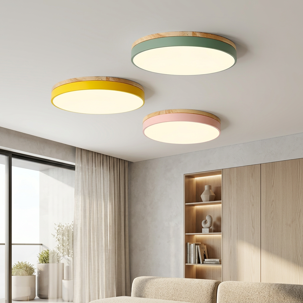 Nordic Glow Round LED Flush Ceiling Light
