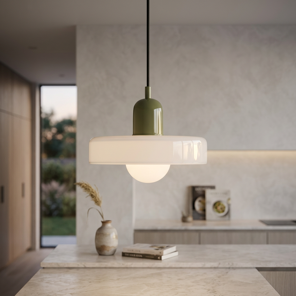 Luminous Halo Modern Glass Pendant Light
