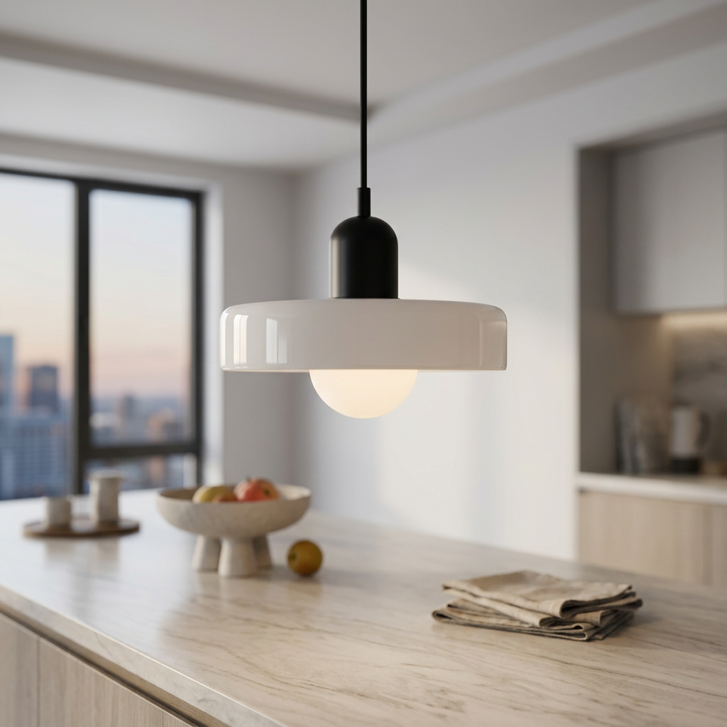 Luminous Halo Modern Glass Pendant Light