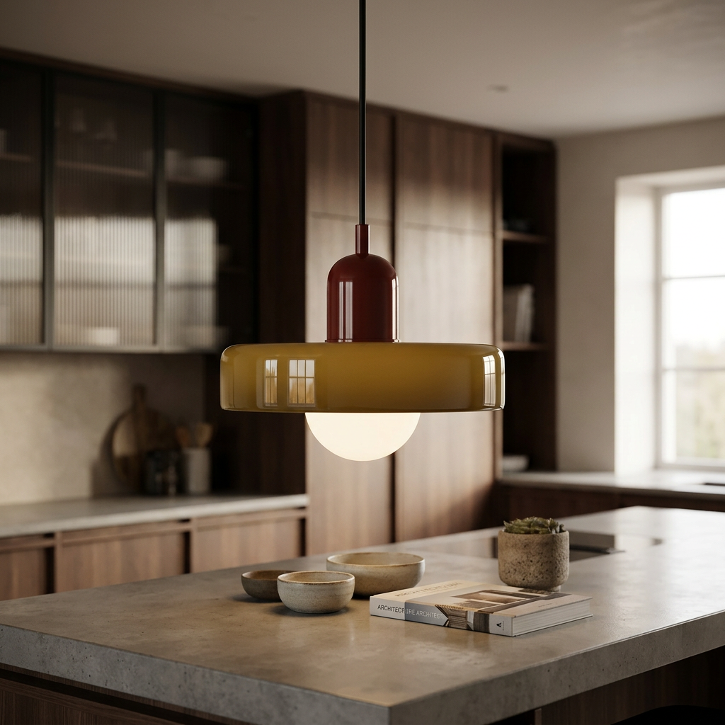 Luminous Halo Modern Glass Pendant Light