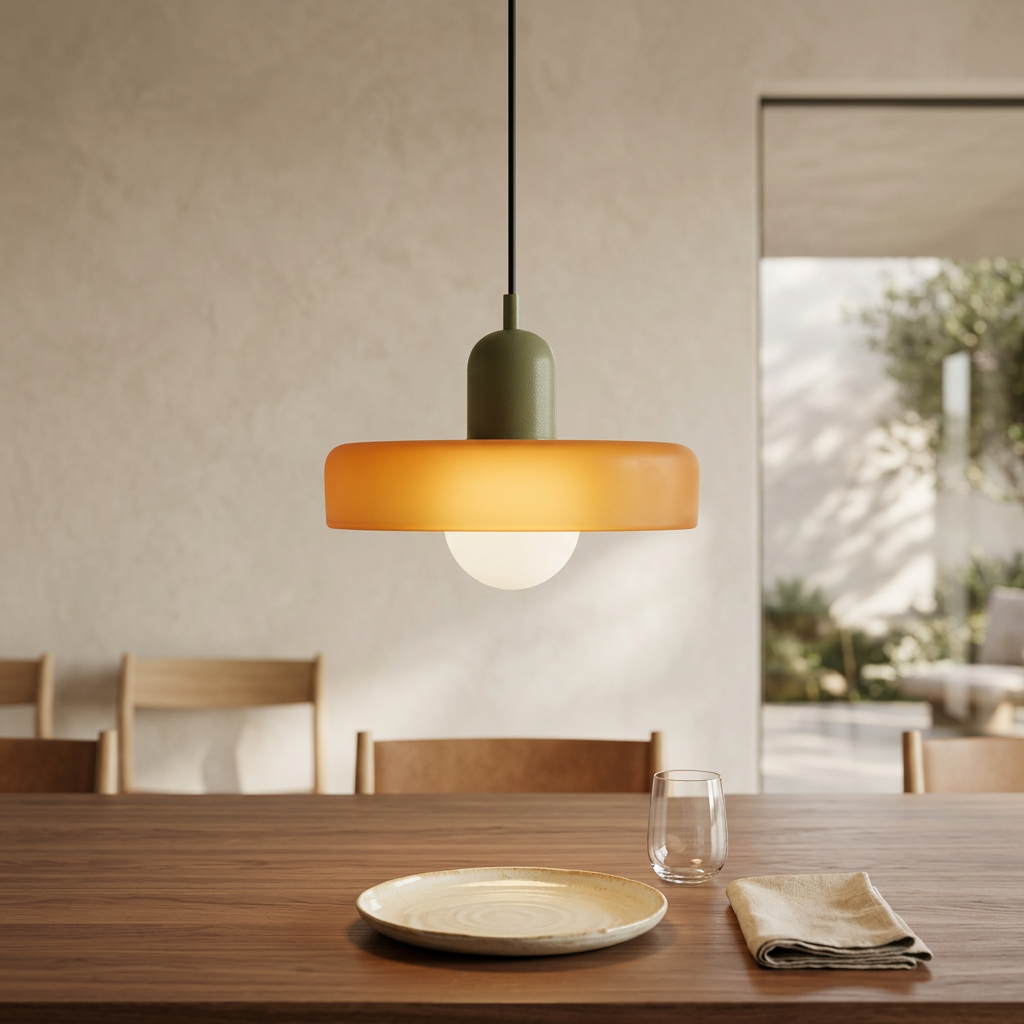 Luminous Halo Modern Glass Pendant Light