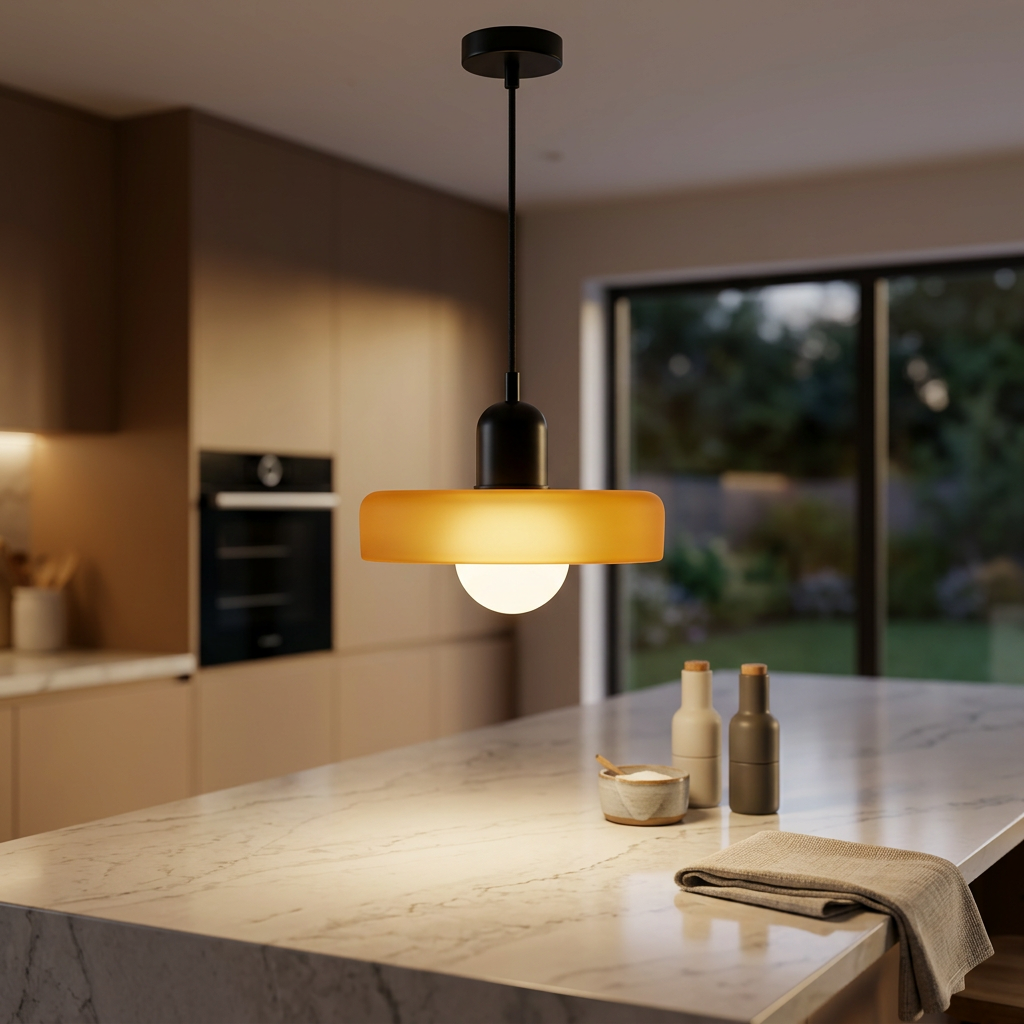 Luminous Halo Modern Glass Pendant Light
