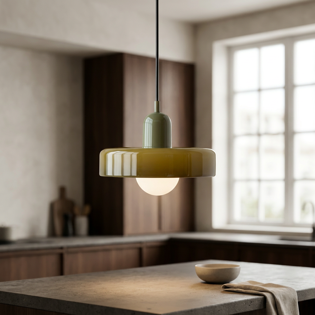 Luminous Halo Modern Glass Pendant Light
