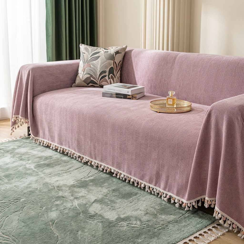 Luxe Herringbone Sofa Cover