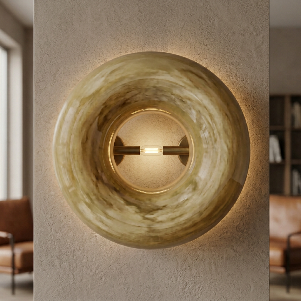 Olive Disc Nordic Glass Wall and Ceiling