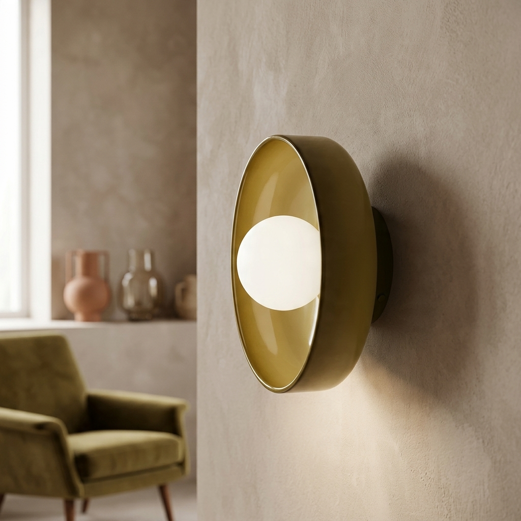 Olive Disc Nordic Glass Wall and Ceiling