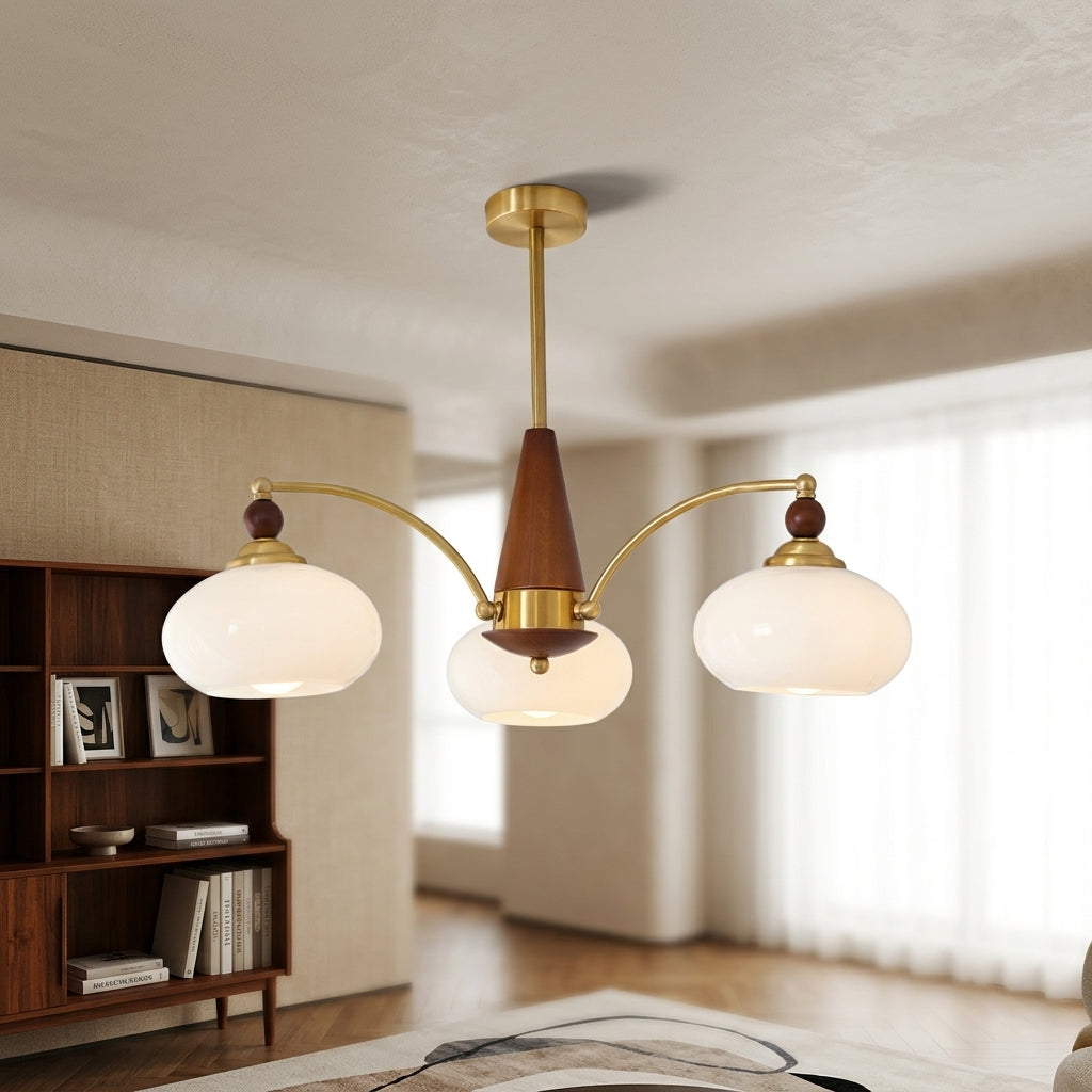 Retro Stained Glass Chandelier Light