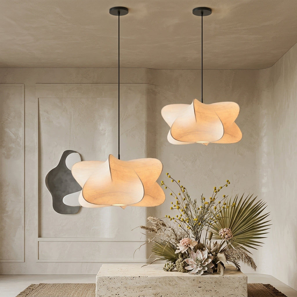 Elegant Silk Pendant Light