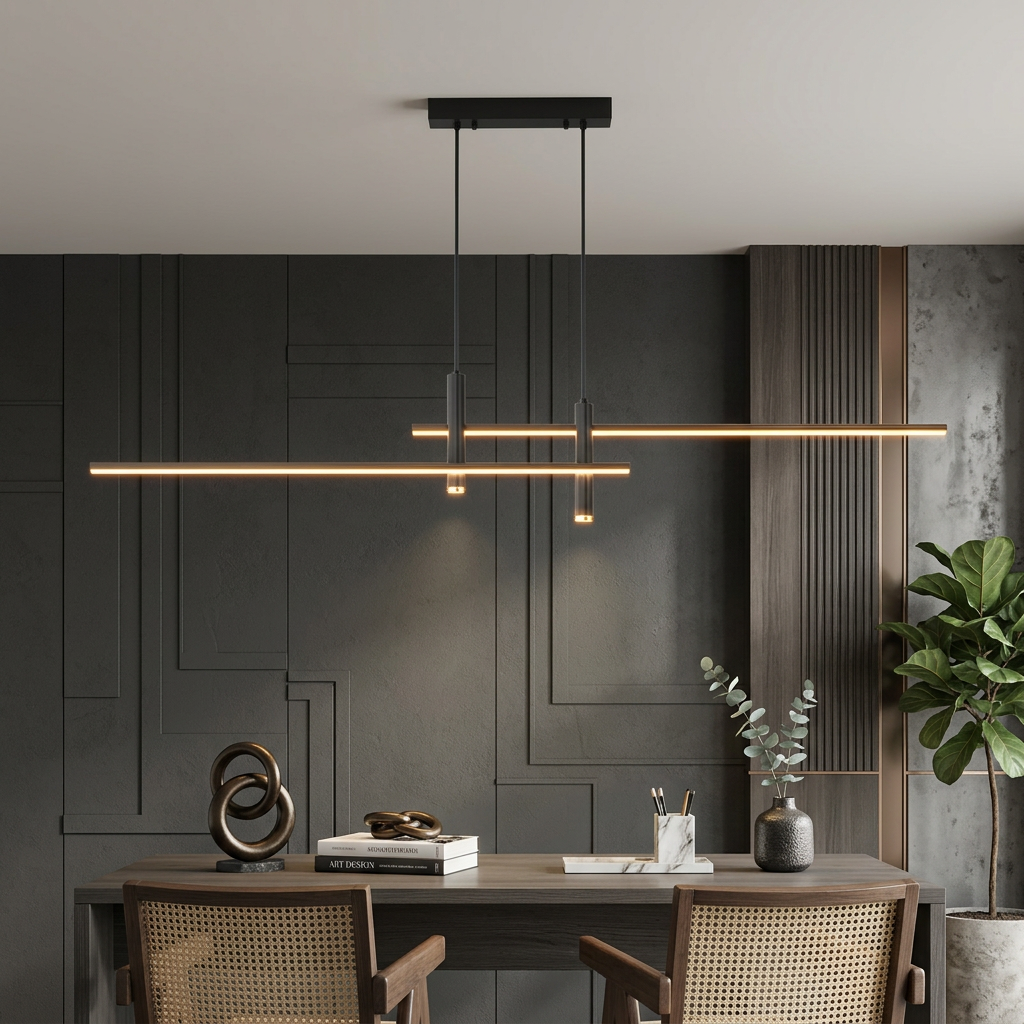 Sleek Black Pendant Light