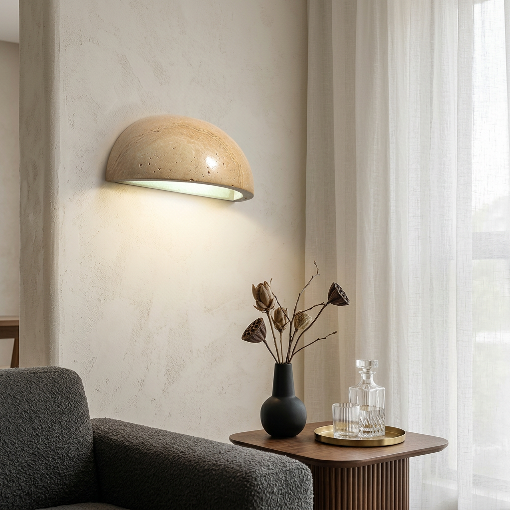 Elegant LED Stone Wall Sconce