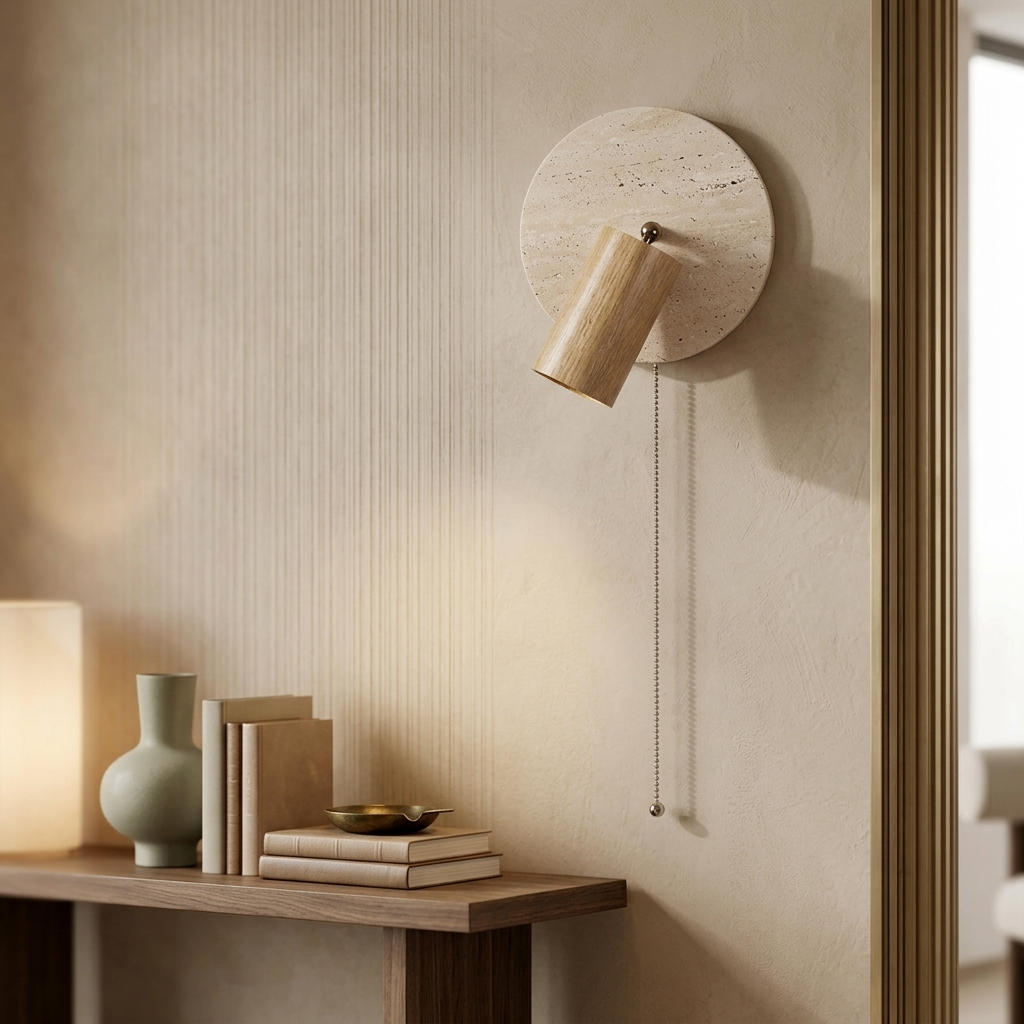Elegant Travertine Wall Sconce Lighting