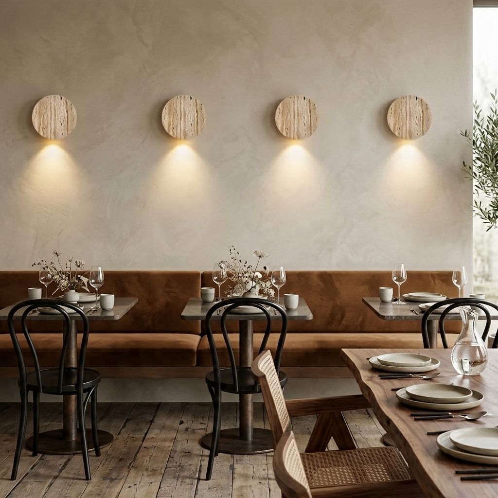 Wabi-Sabi Natural Travertine Wall Light