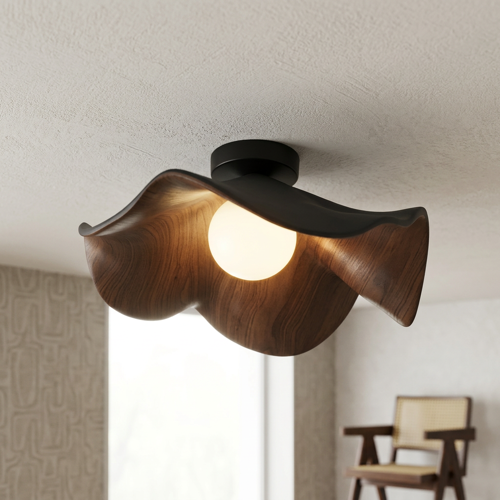 Scandinavian Wooden Ceiling Light