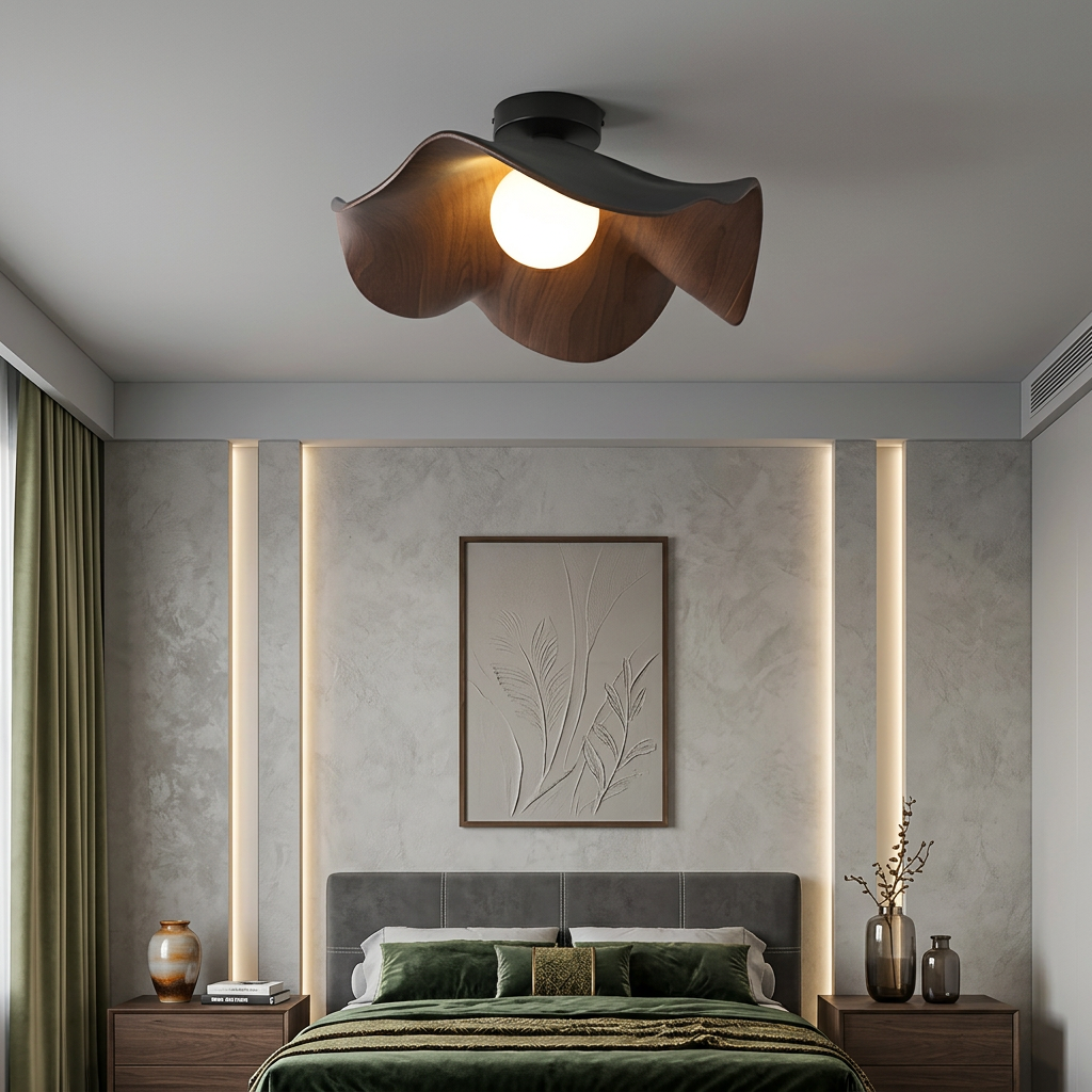 Scandinavian Wooden Ceiling Light