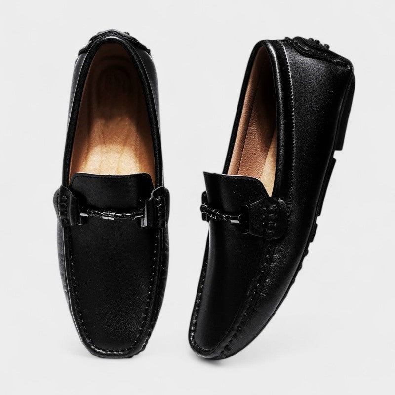 Moccasin Loafers | Black Slip-On Design with Anti-Slip Outsole | Versatile Footwear for Women
