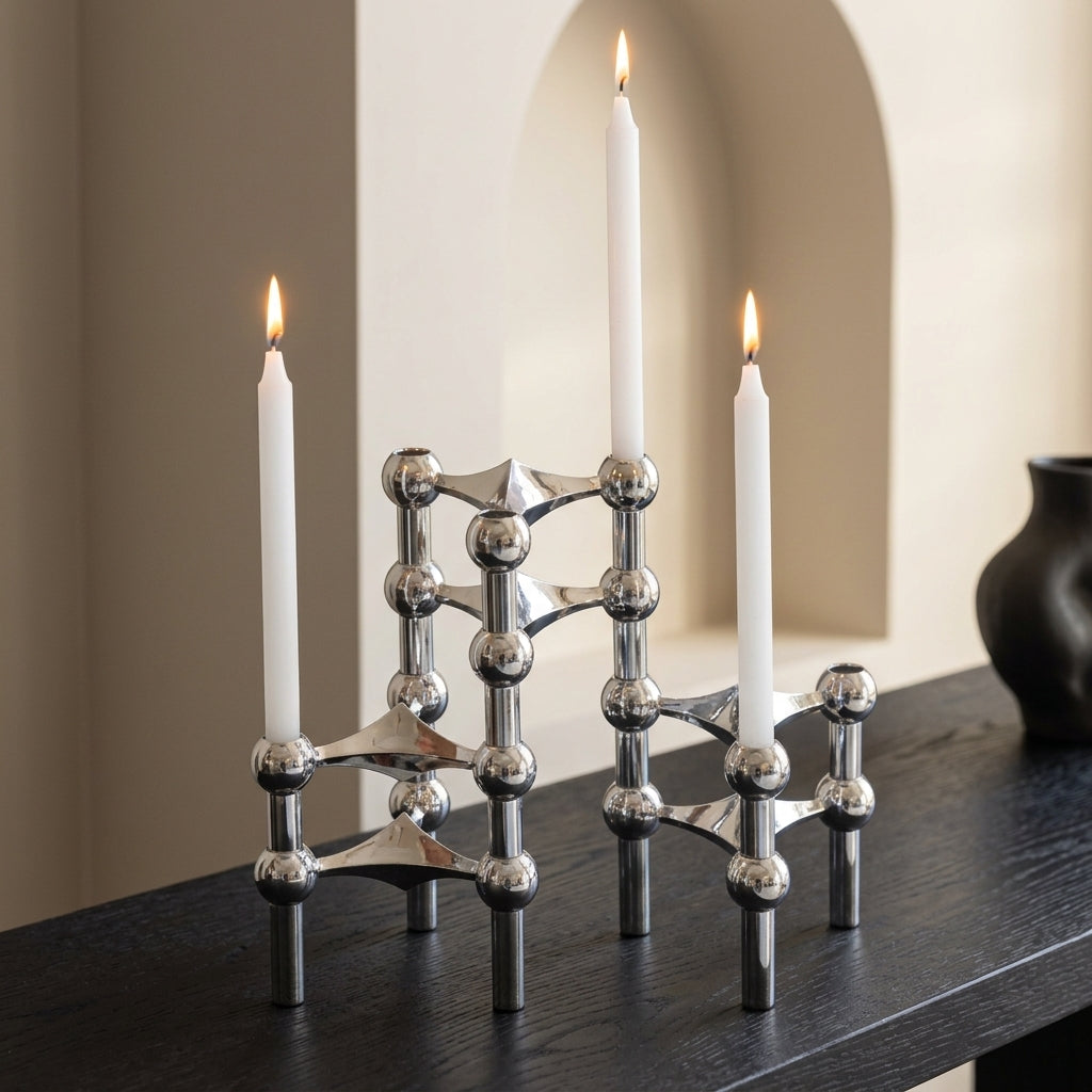 Abstract Style Candle Holder Set