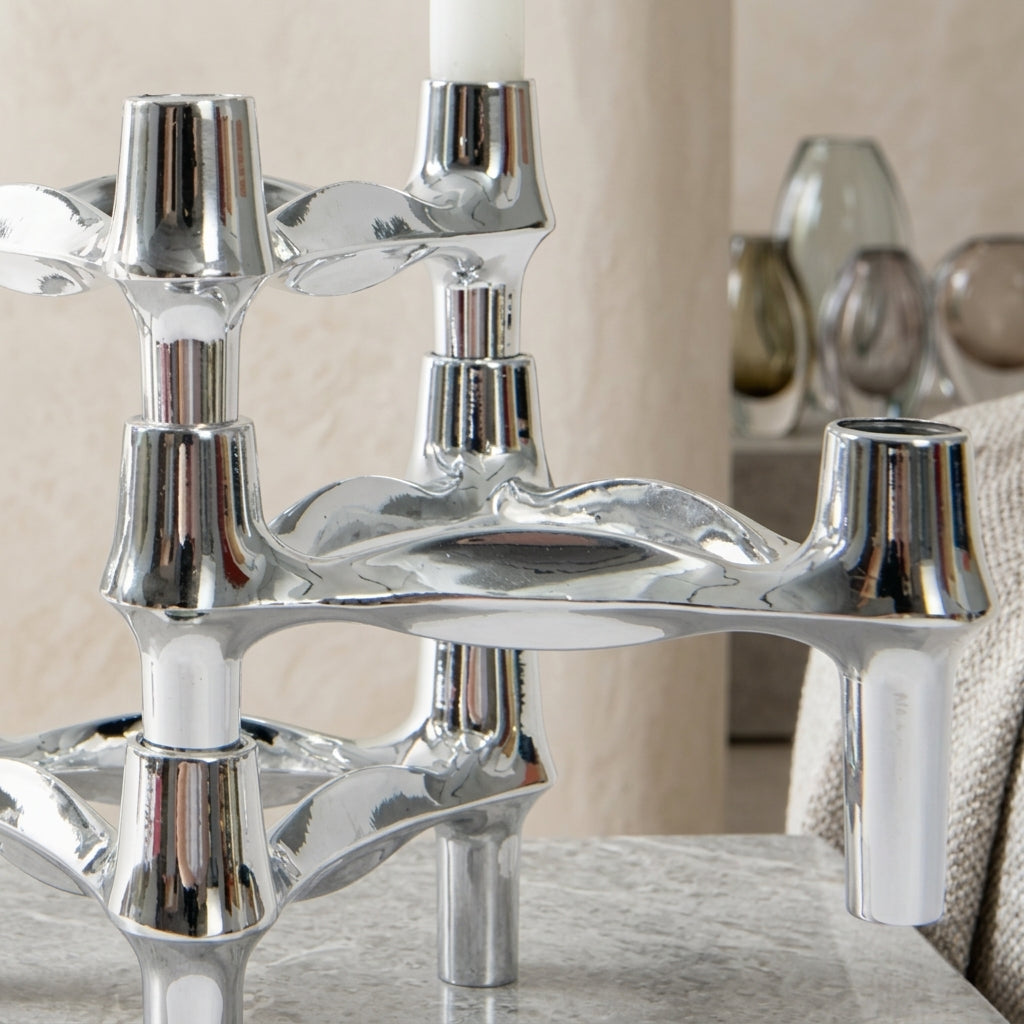 Abstract Style Candle Holder Set