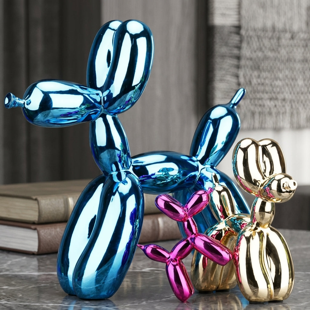 Whimsical Home Decor Shiny Resin Balloon Dog