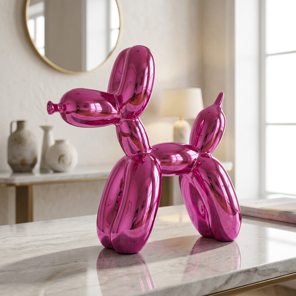 Whimsical Home Decor Shiny Resin Balloon Dog